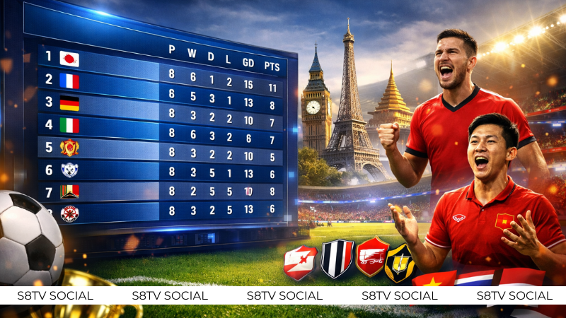 Bảng Xếp Hạng Bóng Đá