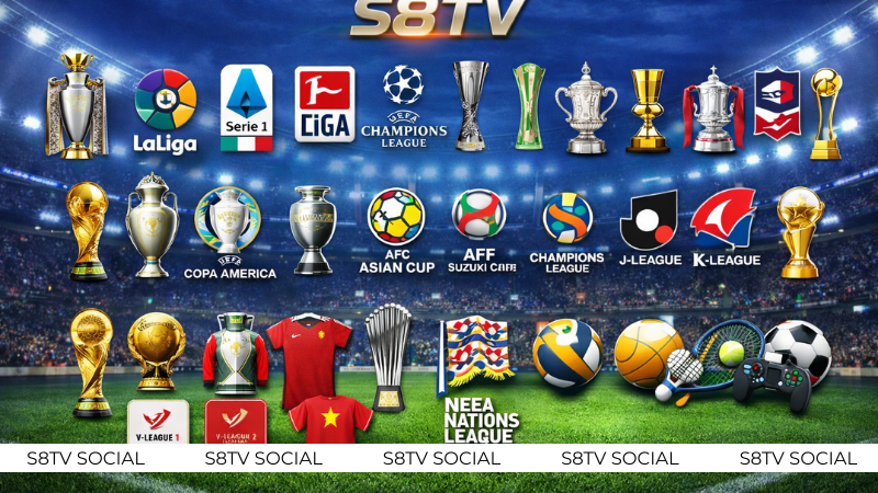 Các giải đấu được cập nhật trên Livescore S8TV